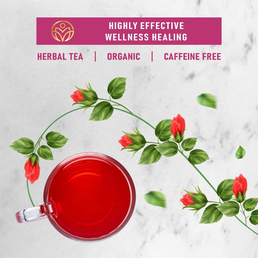 True Nirvana Hibiscus Tea – Herbal Flower Tea Rich in Antioxidants – Supports Heart Health & Immunity view 5