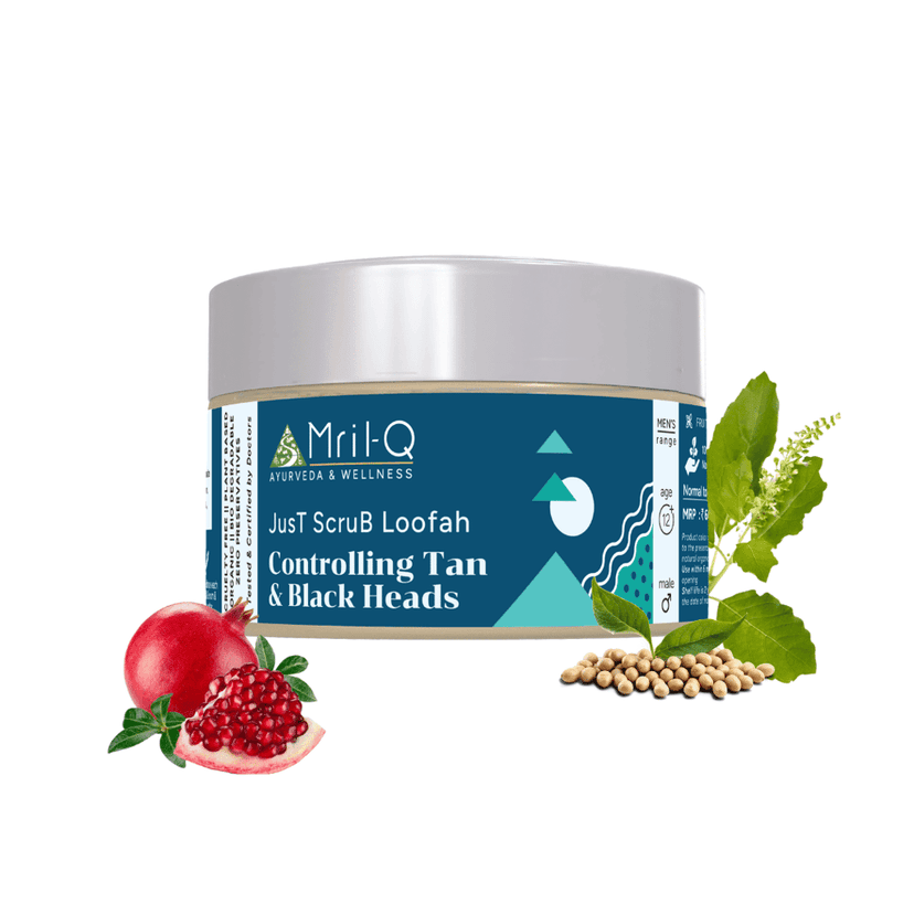 MrilQ JusT ScruB Loofah | Tan & Blackhead Control | Mild Exfoliation | Normal to Sensitive Skin