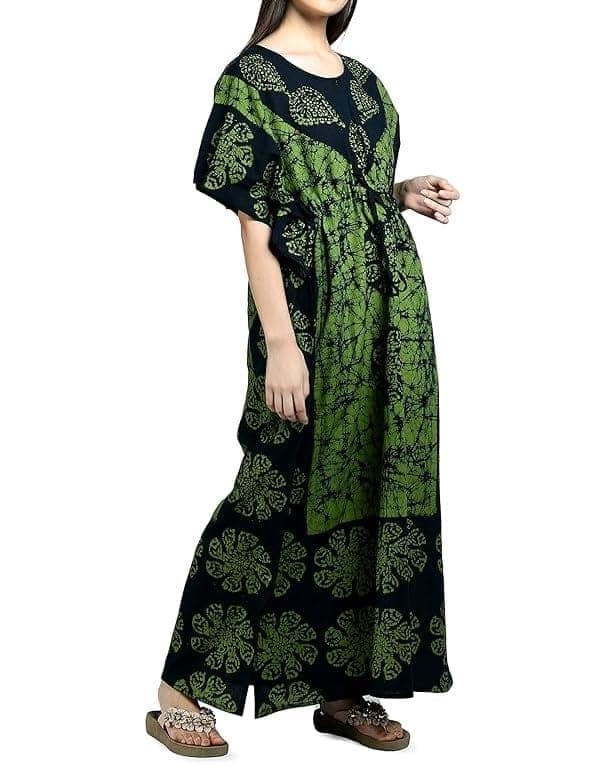 Ukal Cotton Regular Printed Round Neck Floor Length Nighty Night Gown Maxi view 4