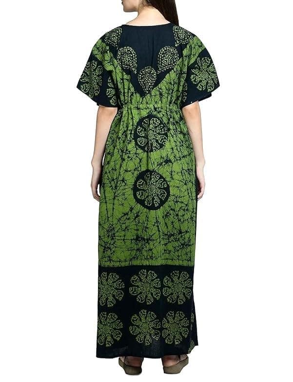 Ukal Cotton Regular Printed Round Neck Floor Length Nighty Night Gown Maxi view 6