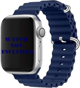 Exelent Flexible Silicone Ocean Sport Bands Compatible With Watch For Men Women Navy Blue 38 MM 40 MM 41 MM