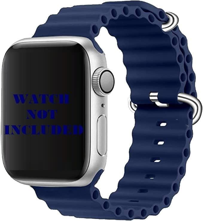 Exelent Flexible Silicone Ocean Sport Bands Compatible With Watch For Men Women Navy Blue 38 MM 40 MM 41 MM