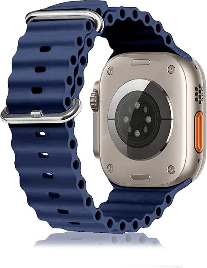 Exelent Flexible Silicone Ocean Sport Bands Compatible With Watch For Men Women Navy Blue 38 MM 40 MM 41 MM view 2