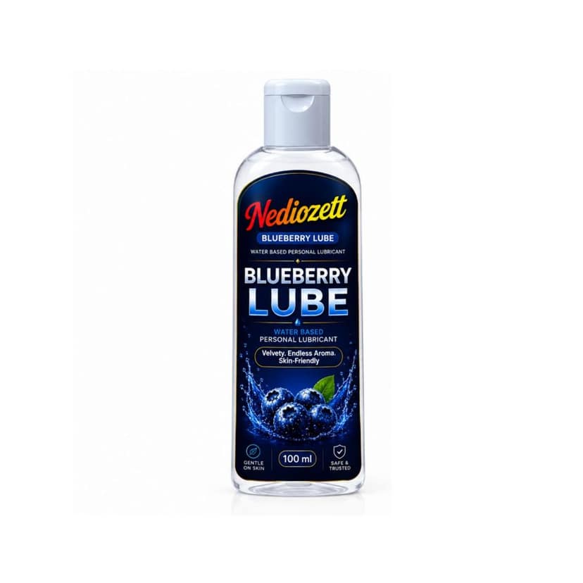 Nediozett Lube Blueberry Flavored Lubricant Gel for Men & Women| 100ml| Water-Based Gel| Skin-Friendly| Safe to Use with Condoms (pack of 1 ) view 2