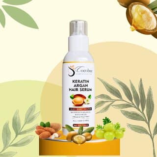 COCOBEE Keratin Hair Serum Pack of 1 Frizz Control, Hair Strengthening Smooth Shine for Healthy Hair