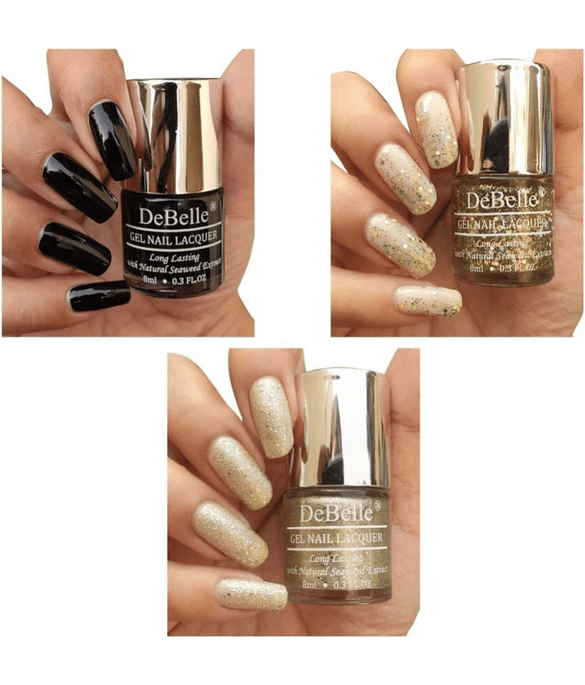 DeBelle Multi Glitter Nail Polish 24 ( Pack of 3 )