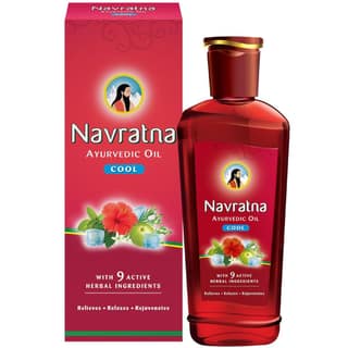 Navratna Ayurvedic Cool Oil | Combination of 9 Ayurvedic Herbs | Relieves Headache, Body ache, Tiredness, Sleeplessness & Tension| Improves Scalp Health | Relaxing & Rejuvenating cooling effect, 300ml