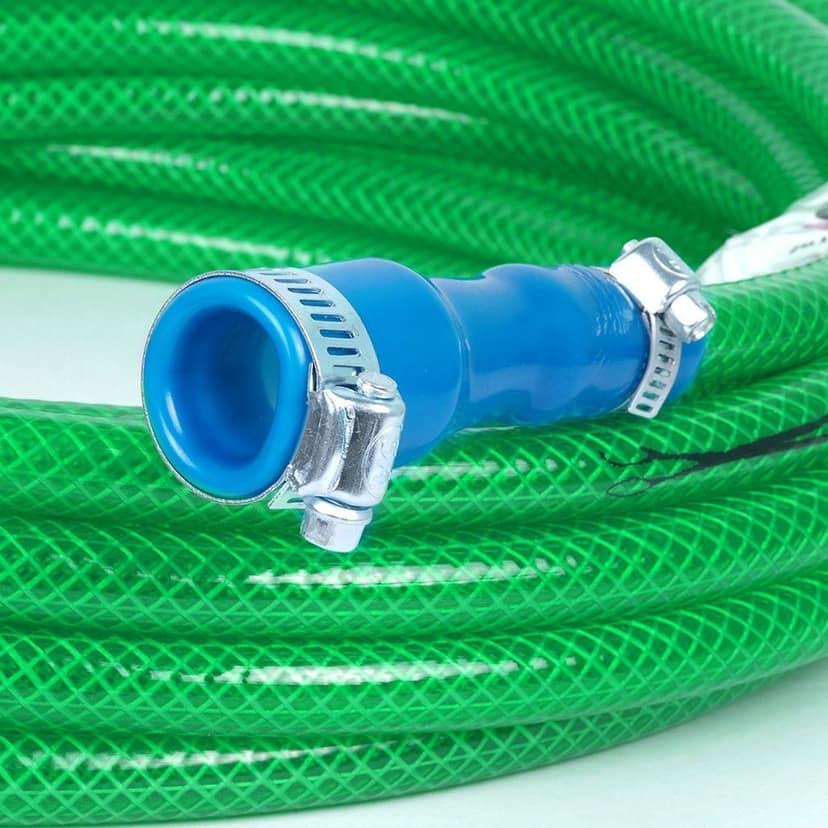 Greenery 15 MTR PREMIUM BRAIDED HOSE GREEN 1/2" INCH WITH 8 MODE / PATTERN SPRAYER AND NOZZLE FOR MULTIPURPOSE USE SUITABLE FOR GARDEN, CARWASH, PETWASH Hose Pipe view 2