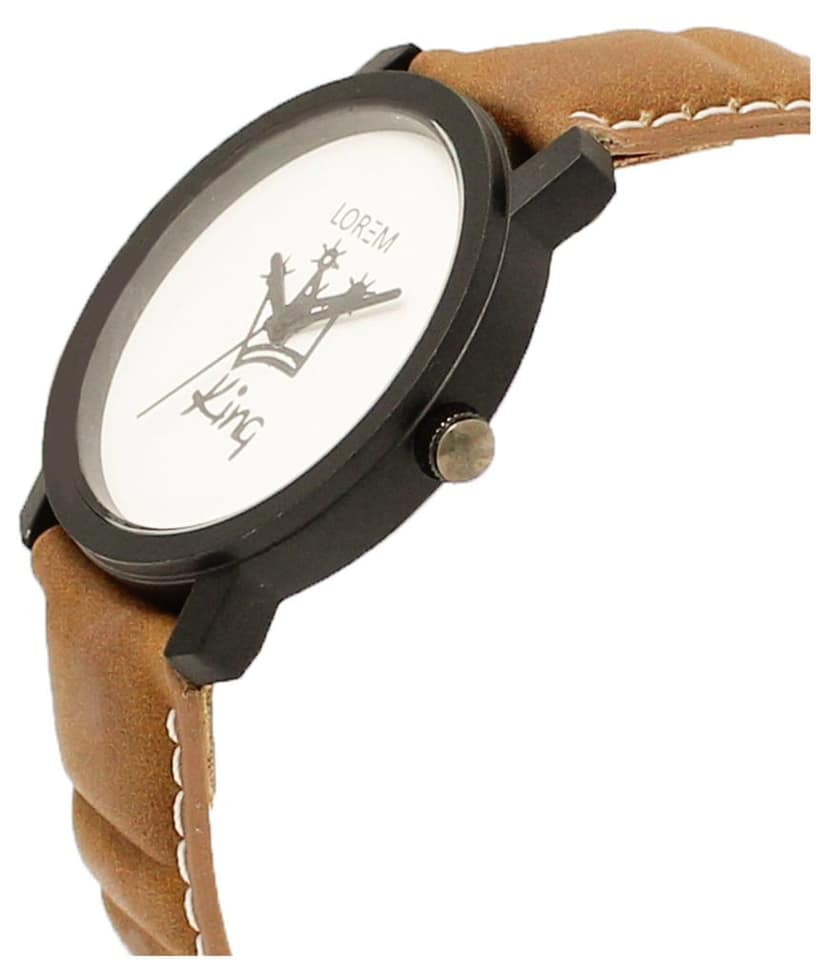 LOREM White & Black King Analog Watch for Men LR18-UF view 4