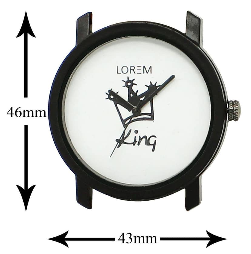 LOREM White & Black King Analog Watch for Men LR18-UF view 5