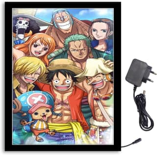 NOKKES One Piece Team Light Photo Frame 8X10 inch Led Light photo Frame With Light Adaptor Led Light Photo Frame Black Color Photo Frame_AQW165