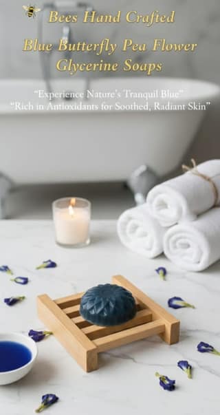 Lavender & Blue Butterfly Pea Flower Soap 95g.set of 2