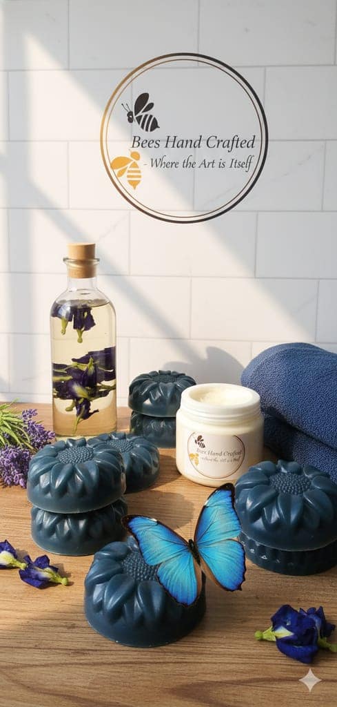 Lavender & Blue Butterfly Pea Flower Soap set of 2 view 3