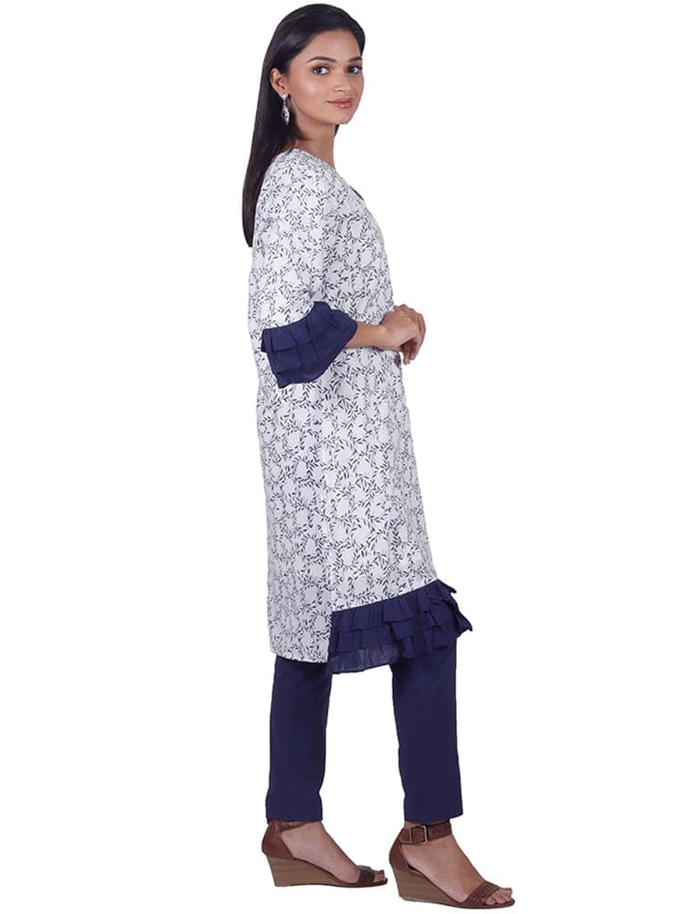 100% Cotton Kurta with Hand embroidery- Aranavy01 view 2