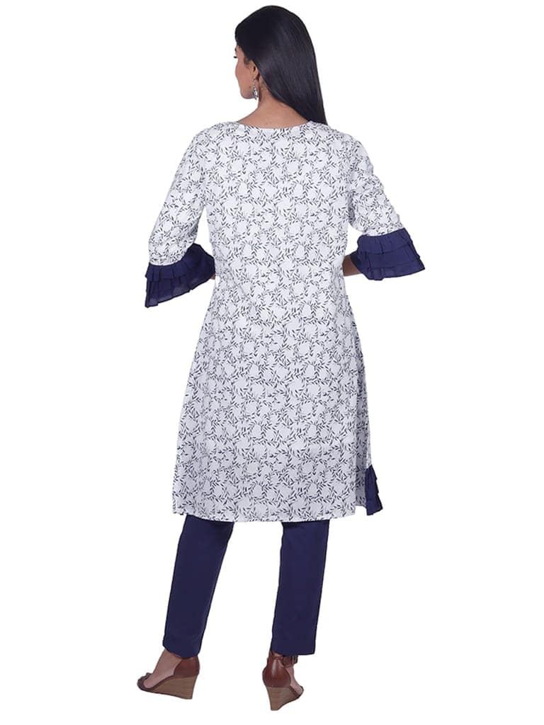 100% Cotton Kurta with Hand embroidery- Aranavy01 view 4