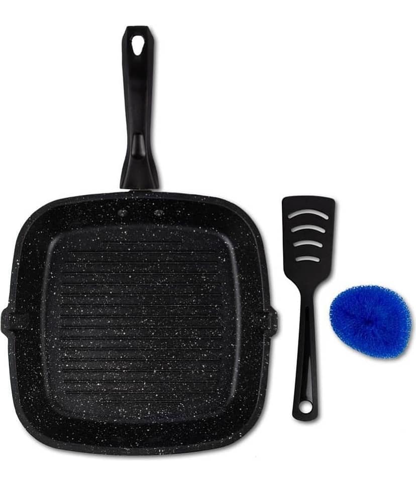 HomePro - Grill Pan Aluminum Aluminium Non-Stick Grill Pan ml ( Pack of 1 ) view 2