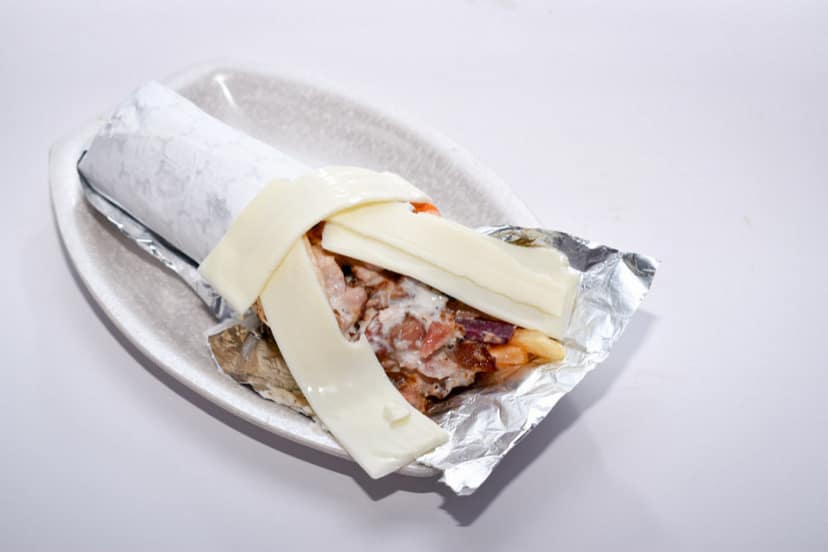 Extra chicken cheese shawarma