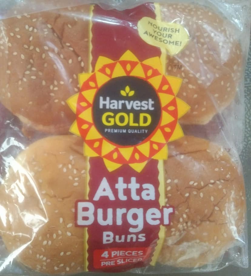 Harvest gold atta burger buns