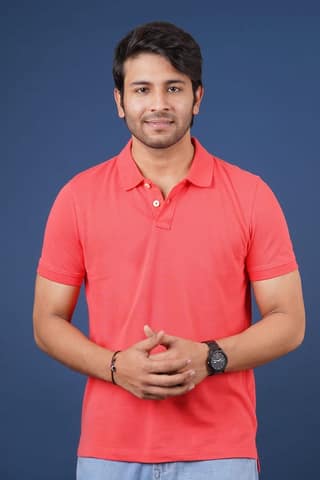 Men's Dark Pink Solid Polo T-Shirt