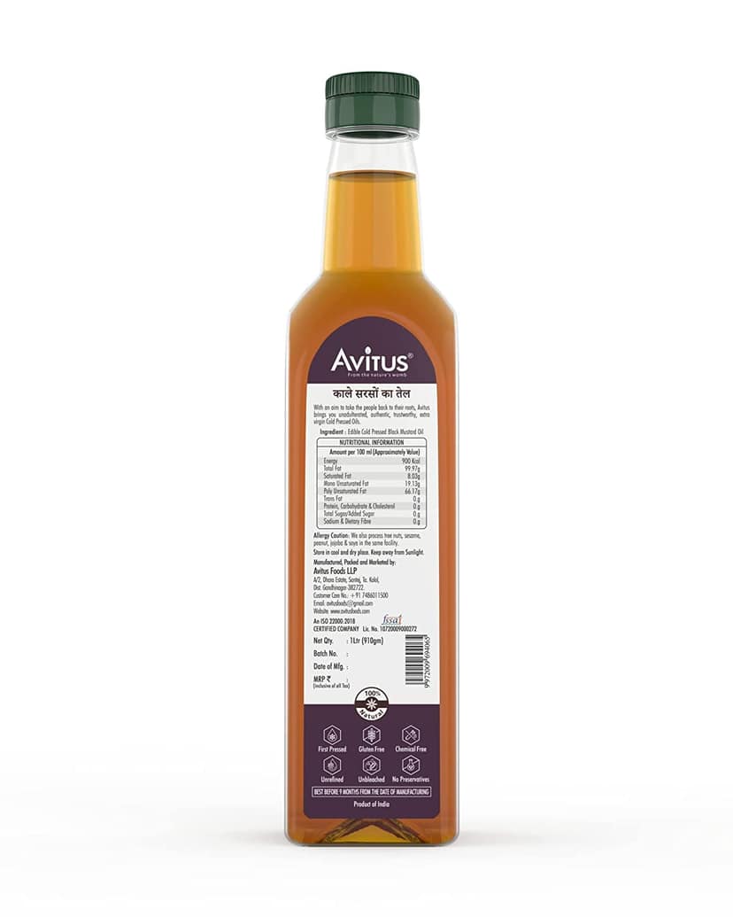 Avitus Cold Pressed Black Mustard Oil, 15 L view 2