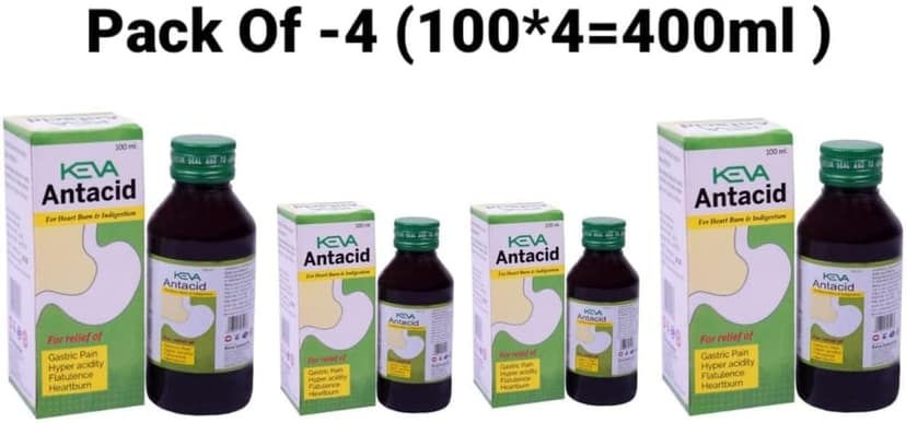 Keva Primium_ Antacid Relief From Gasric Pain||Syrup [4x100ml=400 ml] (Pack Of -4) view 2