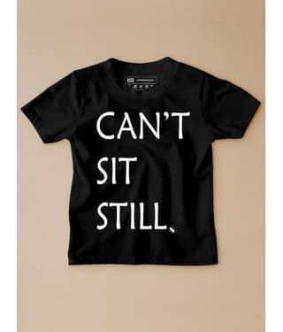 Be Awara Pack of 1 Unisex for Baby Cotton T-Shirt ( Black )