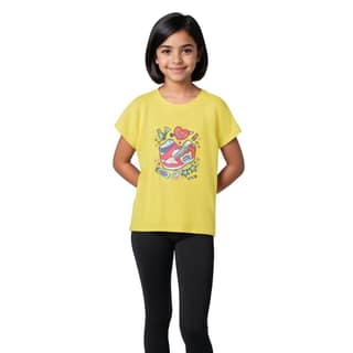 Girls T shirt Cotton Blazing Yellow Beauty Queen