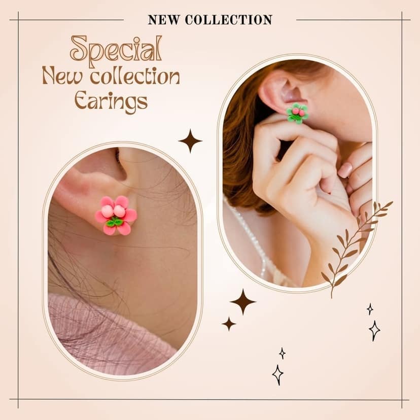 Jewelryklub 6 Pairs Colourful Cherry Flower Earrings Everyday Accessories Fashion Jewellery For Women & Girls view 4