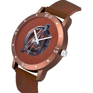 HRV Men's Round Dial Brown Strap Analog Watch view 2
