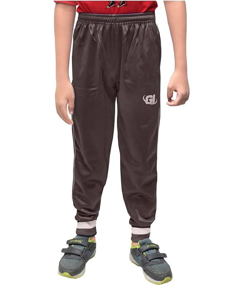 Goodluck Pack of 1 Boys Polyester Trackpant ( Brown ) view 2