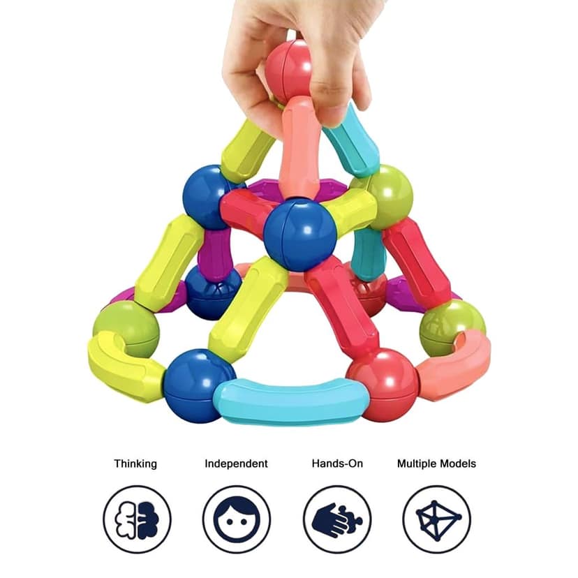 Magic Magnetic Blocks | Magic Blocks Magnetic | Stem Magic Magnetic Blocks| Magnetic Magic Blocks | Magnetic Building Sticks | Magnetic Stick Building | Magnetic Stick Blocks view 2