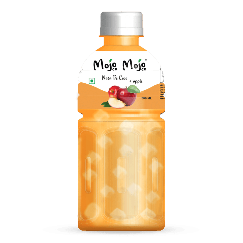 Mojo Mojo Apple Juice With Nata De Coco, 300 ml - Pack of 6