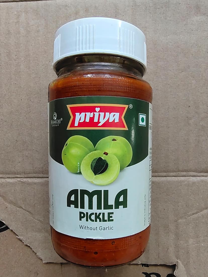 Priya Pickle - Amla Without Garlic, 300 g Bottle