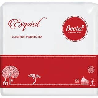 Exquisit Luncheon Napkins 50 Count, 1 Ply Disposable Paper Napkins 30 cm x 30 cm view 2