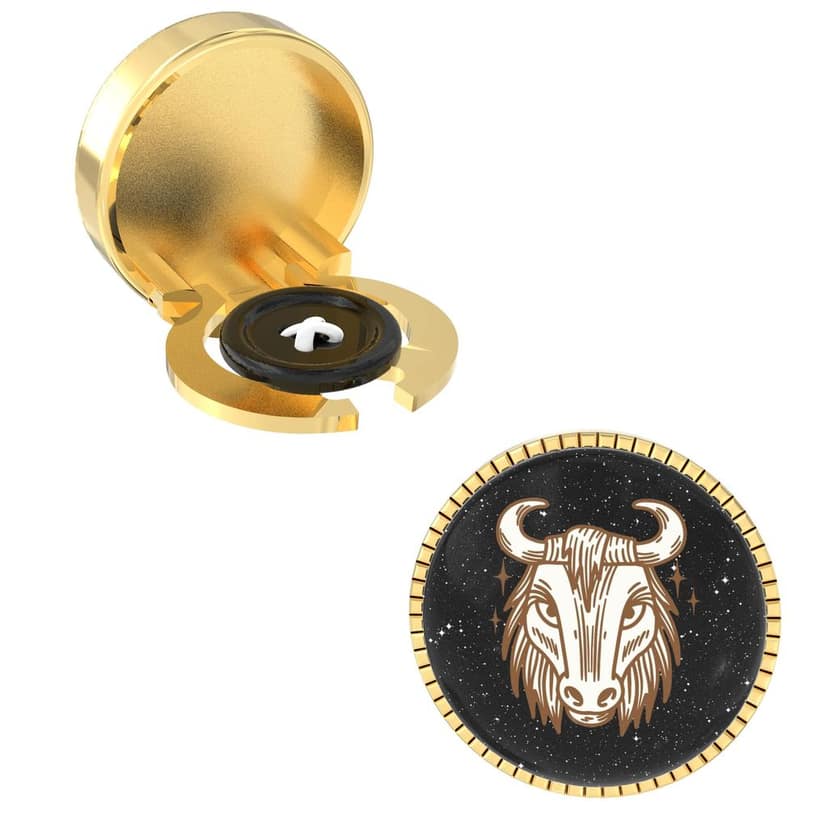 The Smart Buttons - Shirt Button Cover Cufflinks for Men - Taurus Style view 7