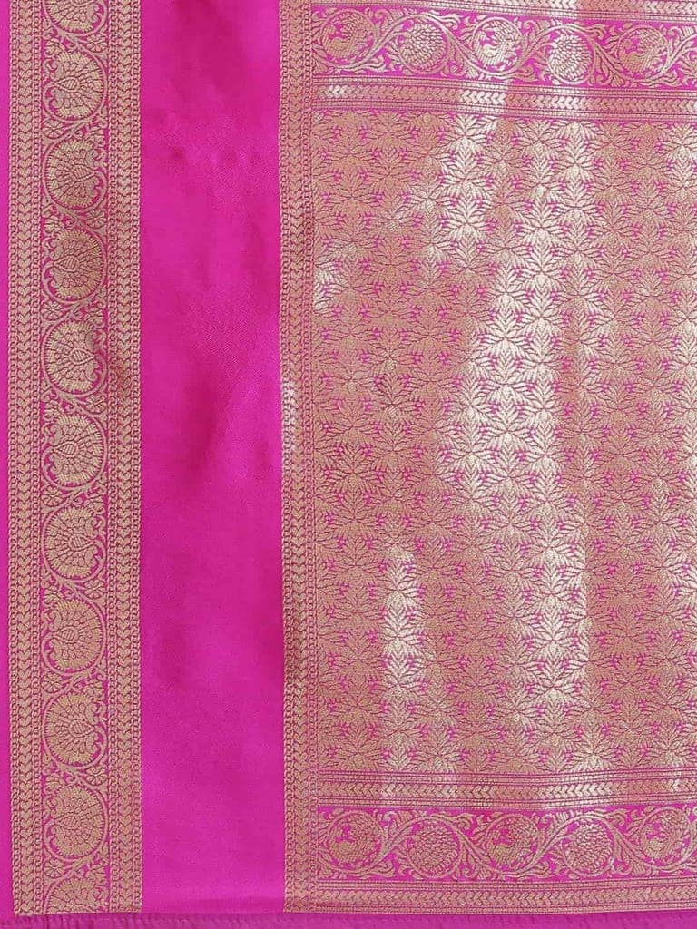Women's Banarasi Art Silk Saree With Unstiched Blouse Piece view 4