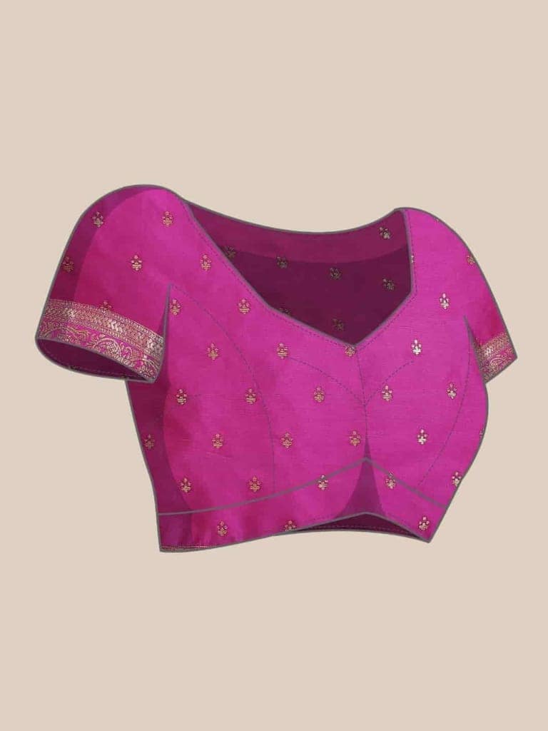 Women's Banarasi Art Silk Saree With Unstiched Blouse Piece view 6