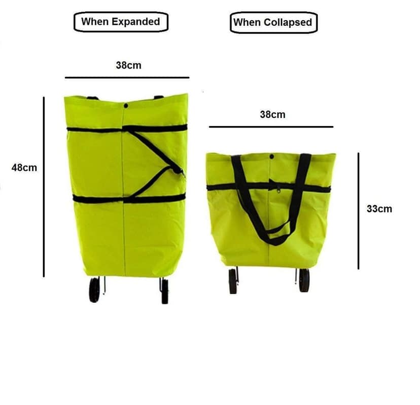 Best Collection Foldable Shopping Trolley Carry Bag for Vegetables view 2