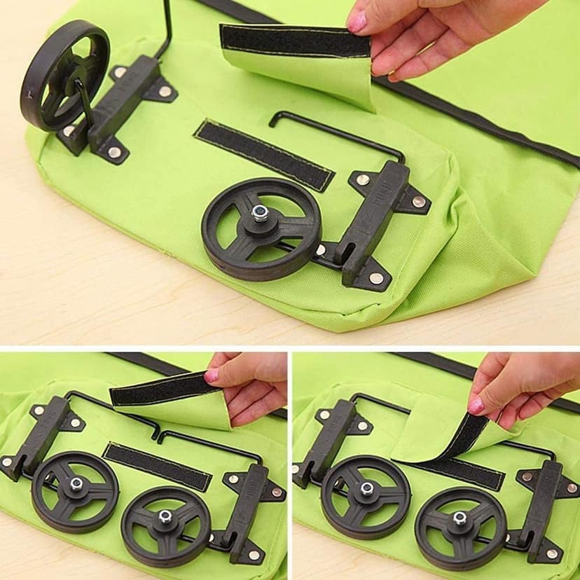 Best Collection Foldable Shopping Trolley Carry Bag for Vegetables view 3