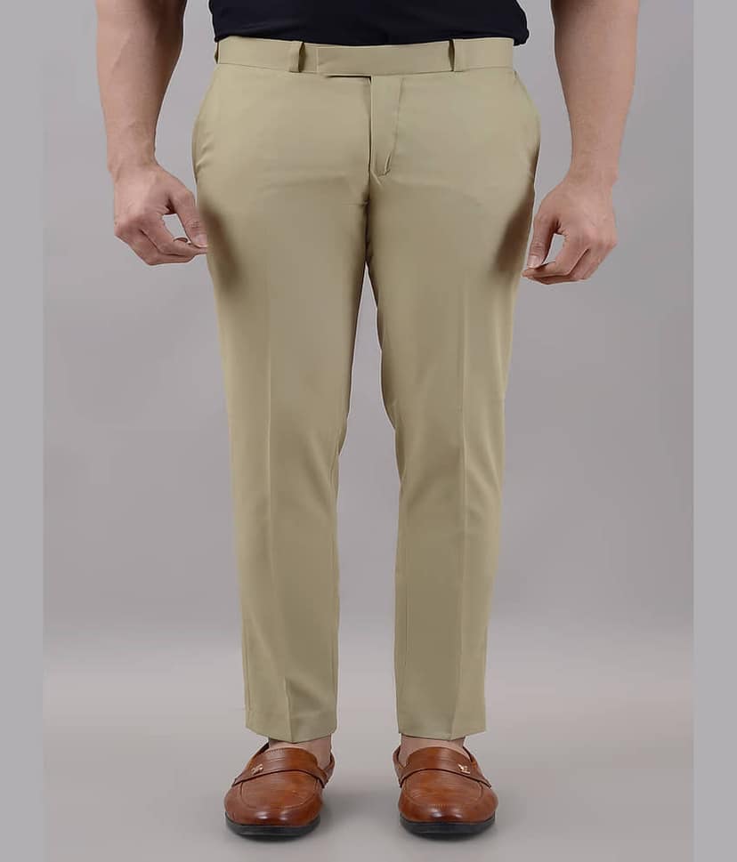 VILLAIN Slim Flat Men's Formal Trouser - White ( Pack of 1 )