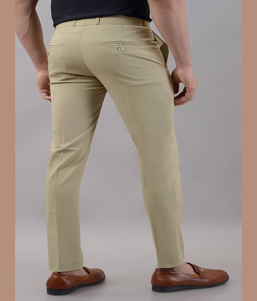 VILLAIN Slim Flat Men's Formal Trouser - White ( Pack of 1 ) view 2