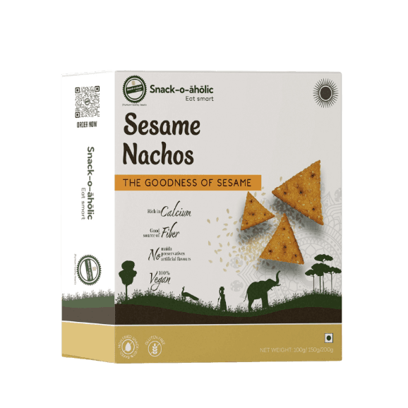 Snack O aholic Baked Sesame Nachos - 100g