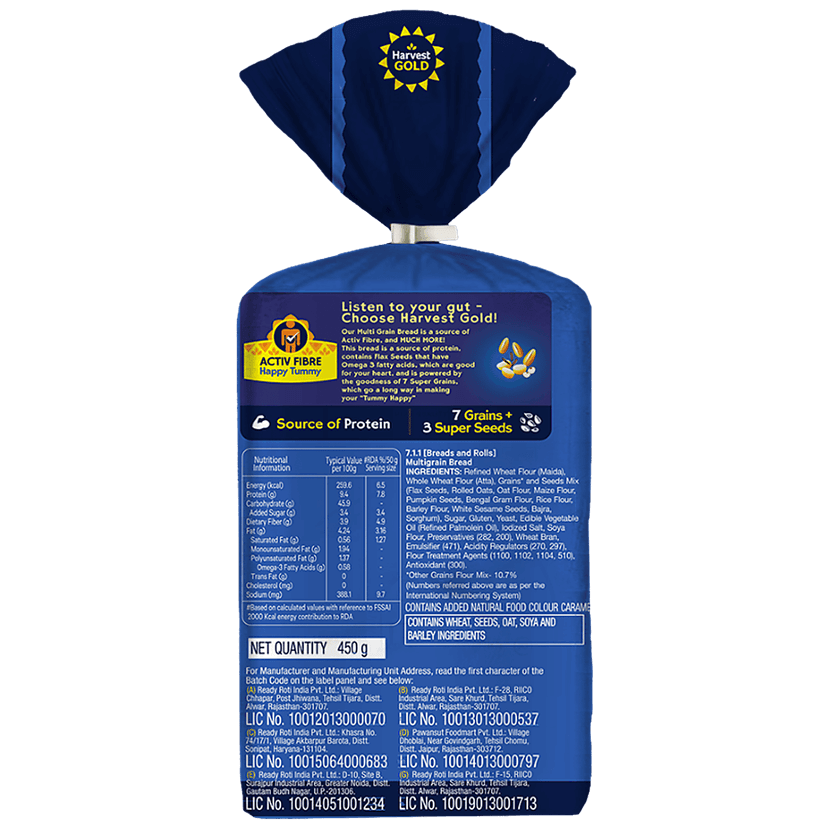 Harvest Gold Bread - Multi Grain, 450 G view 2