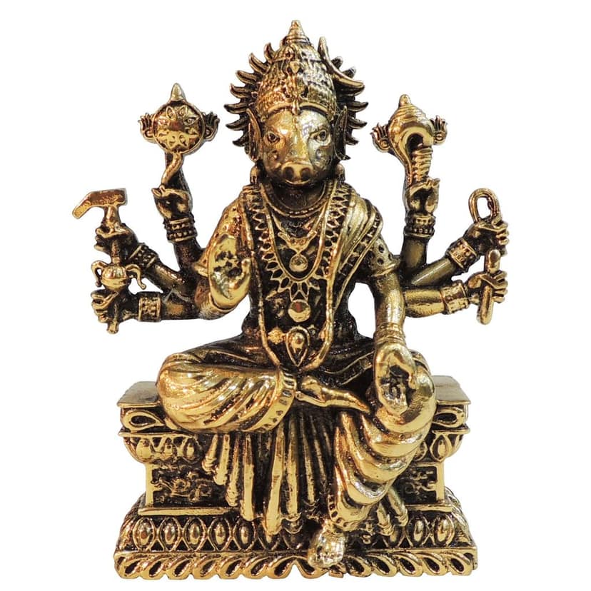 Brass Varaha God Idol Statue, Height : 4 Inch (BSMAS1819 C) view 2
