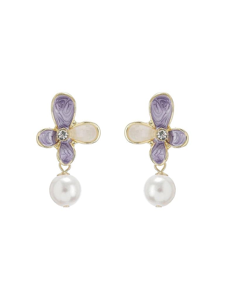 Floral Butterfly Pearl Pendant Necklace & Earrings Set view 7
