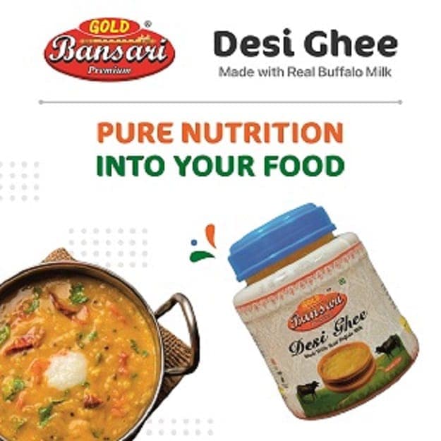 Gold Bansari Premium Pure Desi buffalo Ghee Better Digestion&Immunity 1 Litre (Pack Of 2) view 5