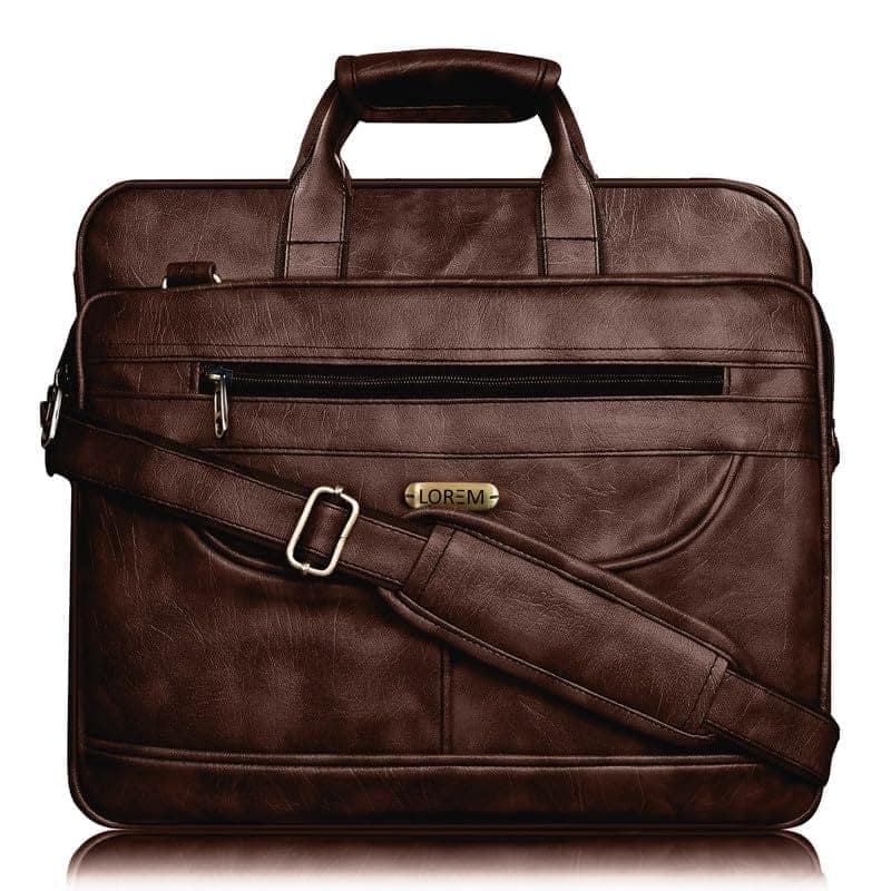 LOREM 28L Faux Leather Messenger Bag For Men-UF