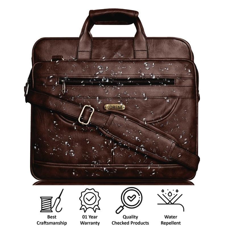LOREM 28L Faux Leather Messenger Bag For Men-UF view 6
