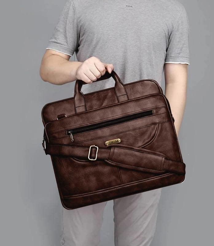 LOREM 28L Faux Leather Messenger Bag For Men-UF view 8
