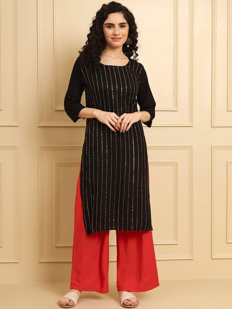 Soft Colors Regular Fit Pocket Palazzo (Magenta) view 3